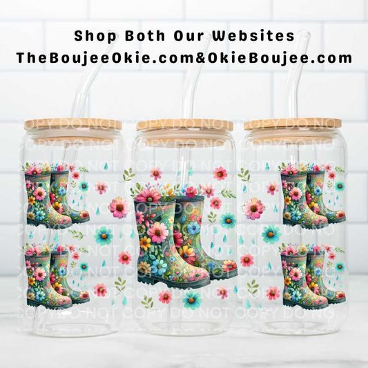 Spring Showers UV DTF Wrap Or Elements & Clip Art Sheet – Double Sided Cup Wrap Size