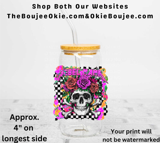 Rebel Mama UV DTF Decal Double Sided
