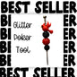 Fancy Beaded Glitter Poker Tool-Red Cardinal