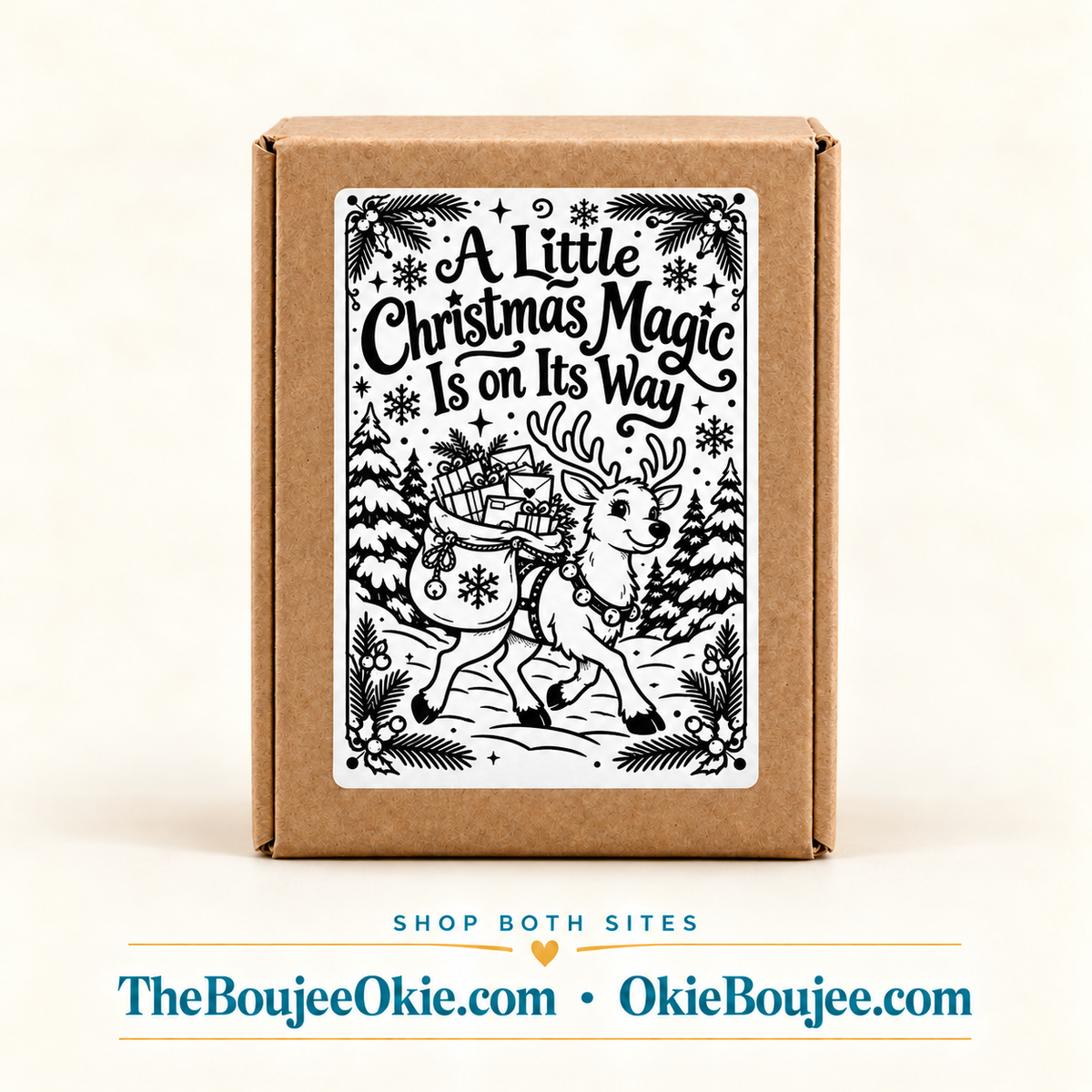 A Little Christmas Magic Is on Its Way 4X6 Thermal Label Shipping Packaging Stickers Pack of 20