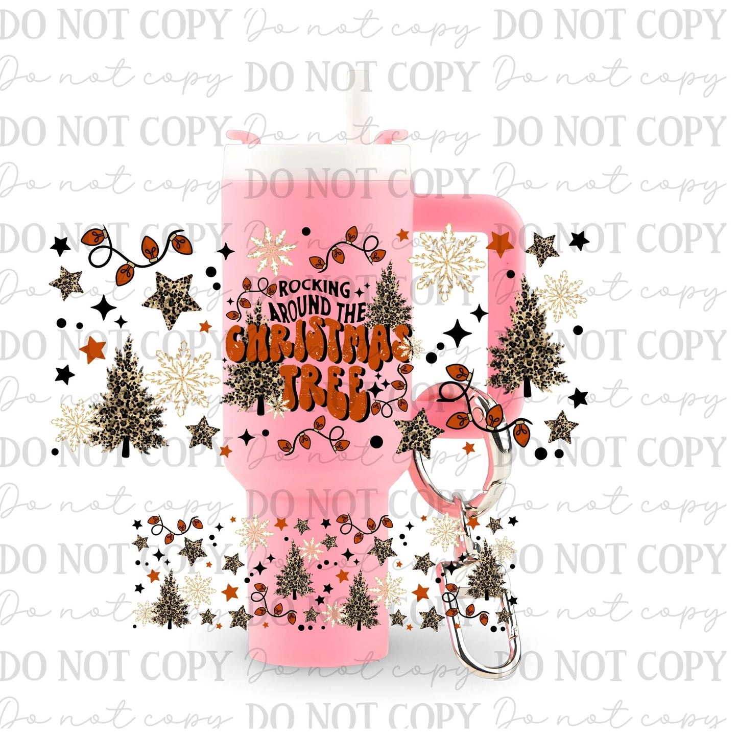 All I Want For Christmas Is Books & Coffee Uv Dtf Wrap For Mini Tumbler Keychains