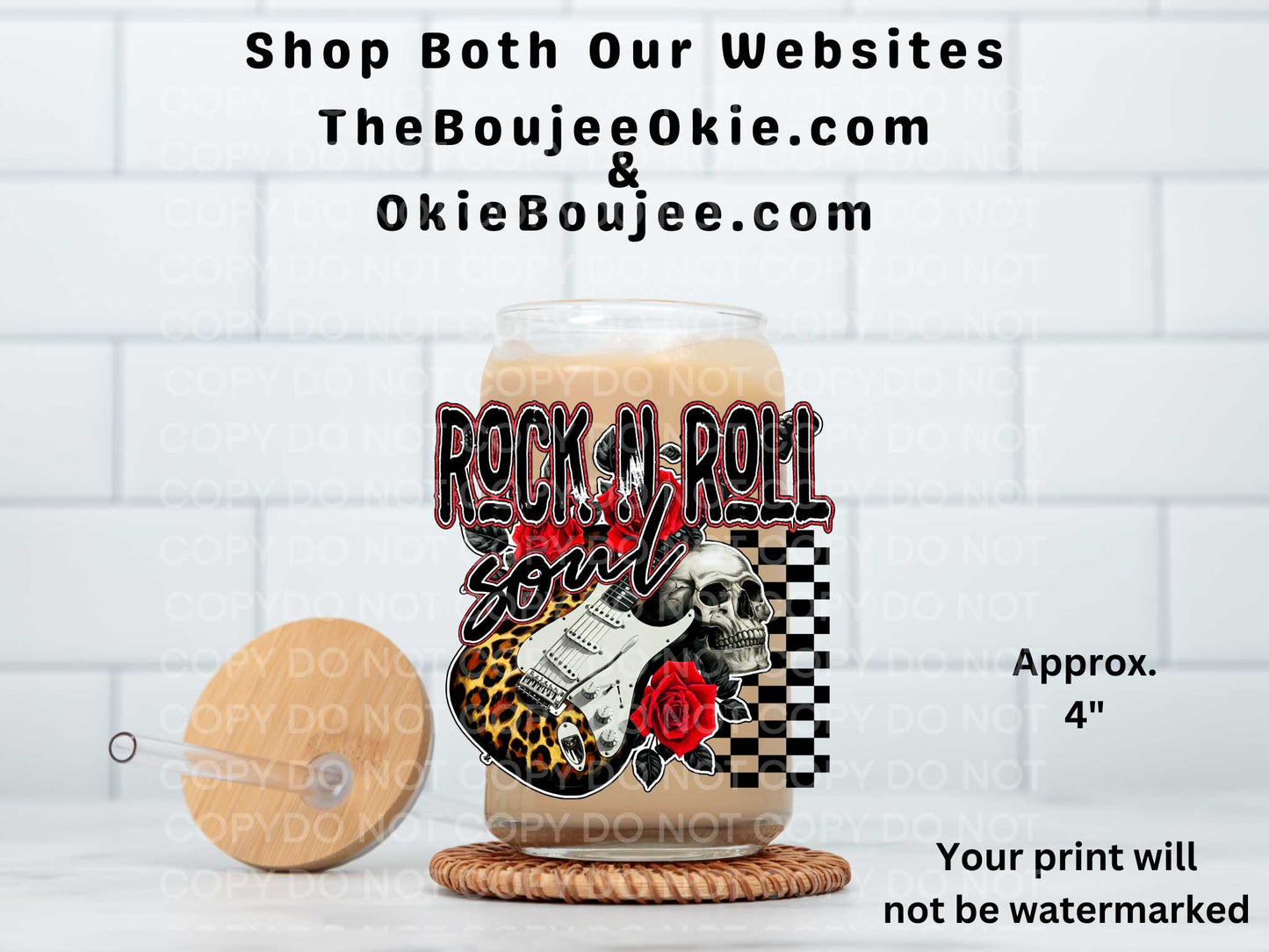 Rock N Roll Soul UV DTF Decal Double Sided