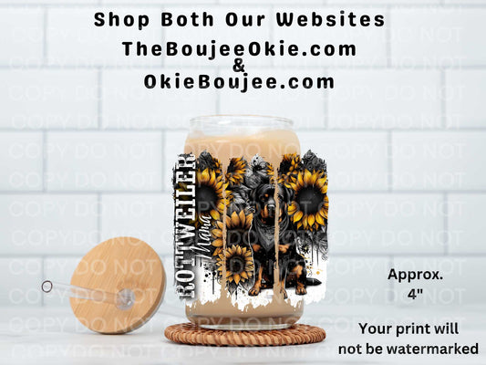 Rottweiler Mama UV DTF Decal Double