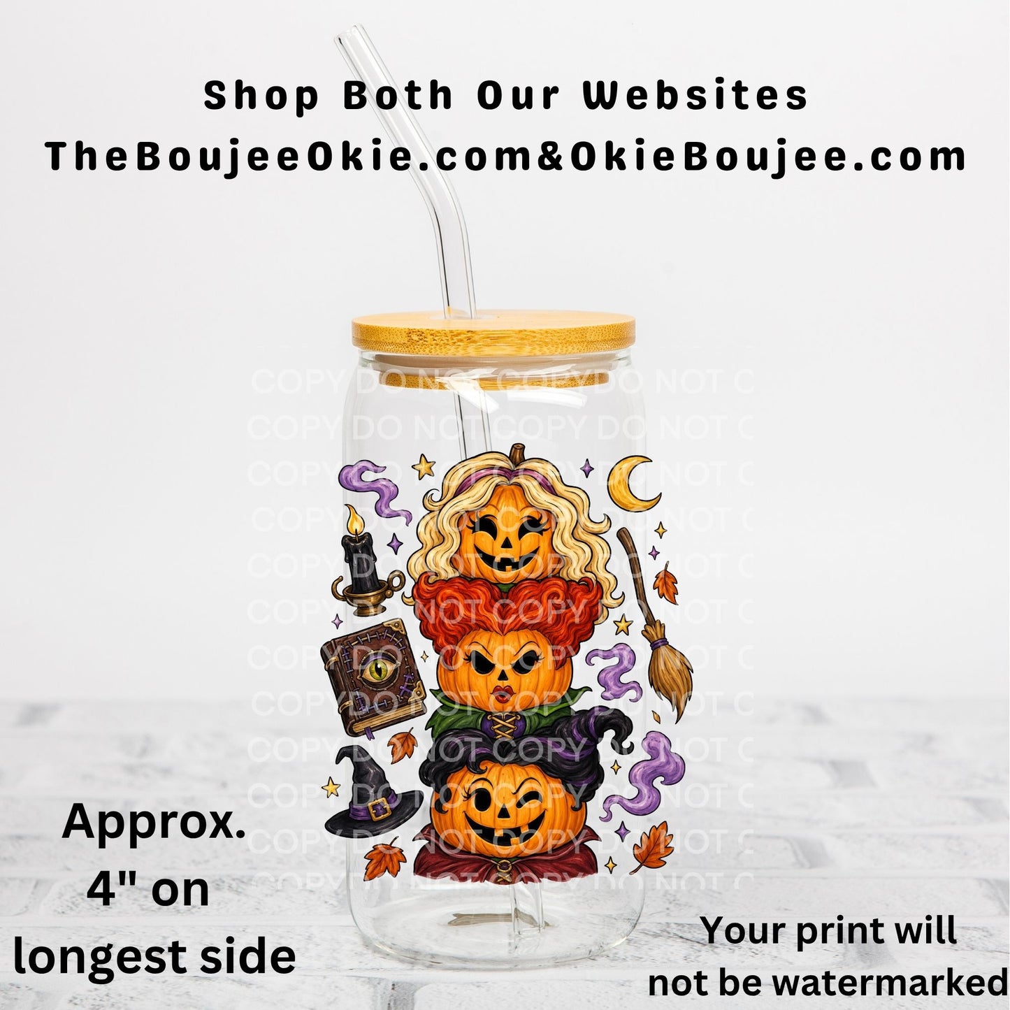 Sanderson Pumpkins Uv Dtf Decal Double Sided