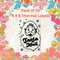 Santa Mail Pack of 20 Thermal Label Shipping Packaging  Stickers