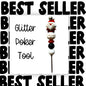 Fancy Beaded Glitter Poker Tool-Santa