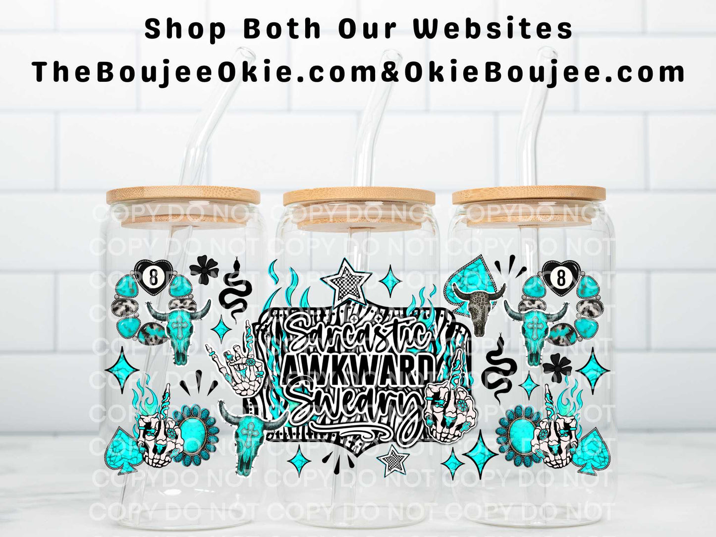 Sarcastic Awkward Sweary Uv Dtf Wrap Double Sided