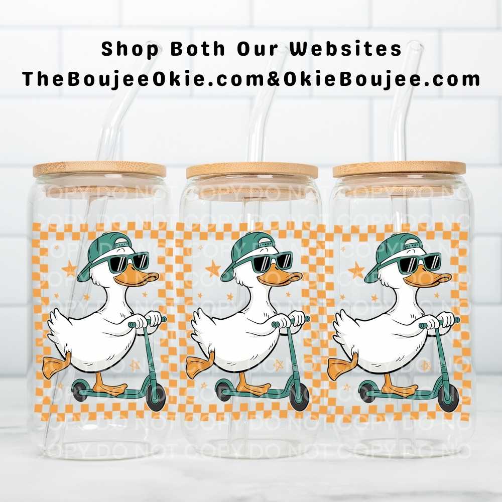 Scooter Goose Uv Dtf Cup Wrap Double Sided