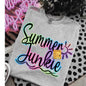 Summer Junkie Clear Film Glitter Screen Print Transfer