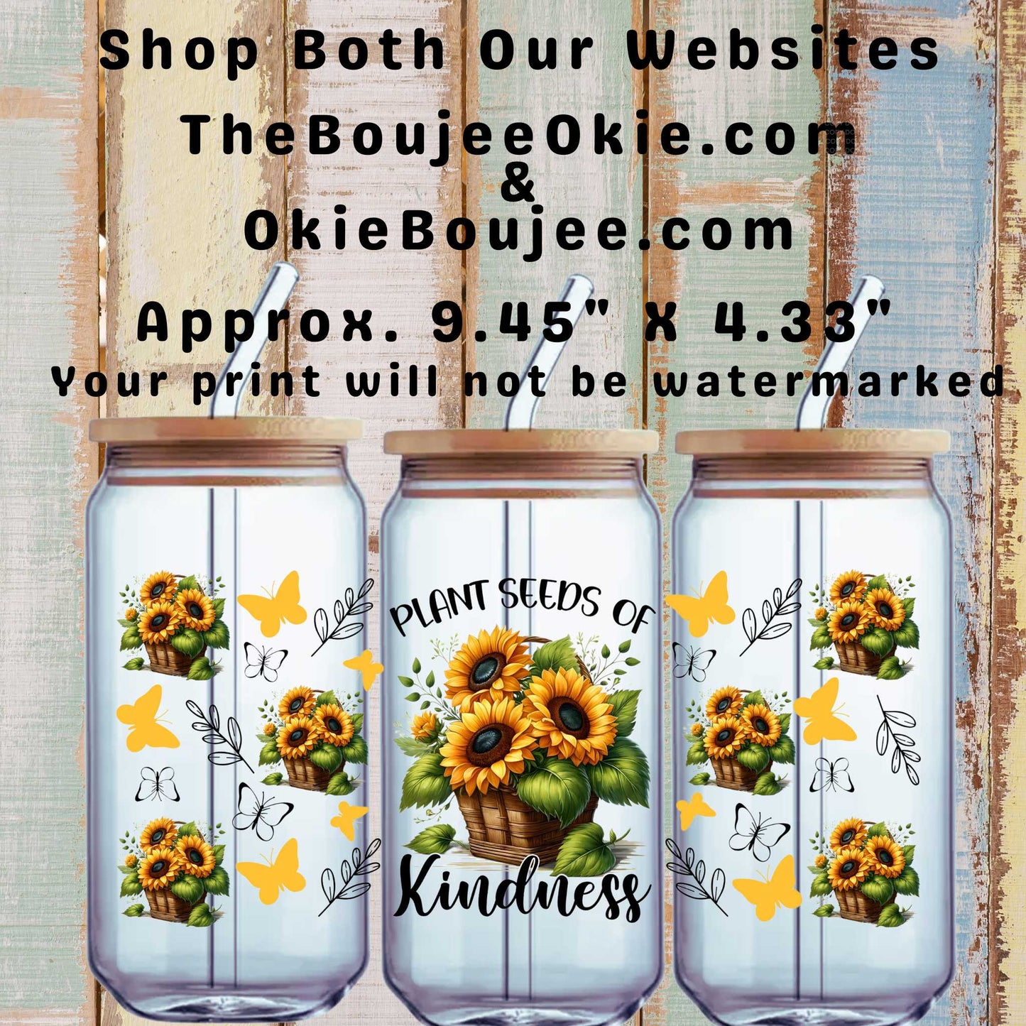 Plant Seeds Of Kindness Double Sided Uv Dtf Wrap