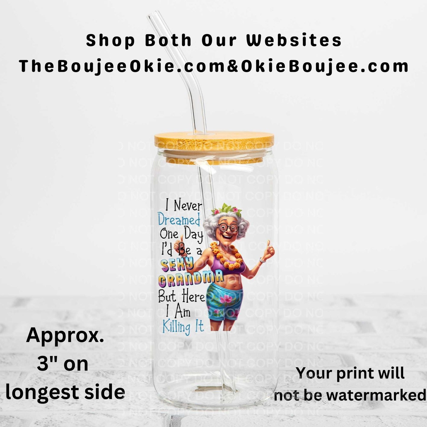 Sexy Grandma Uv Dtf Decal