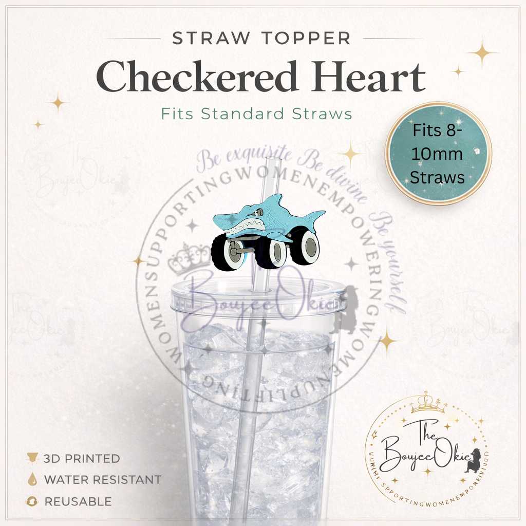 Shark Truck Straw Topper For 8-10mm Straws