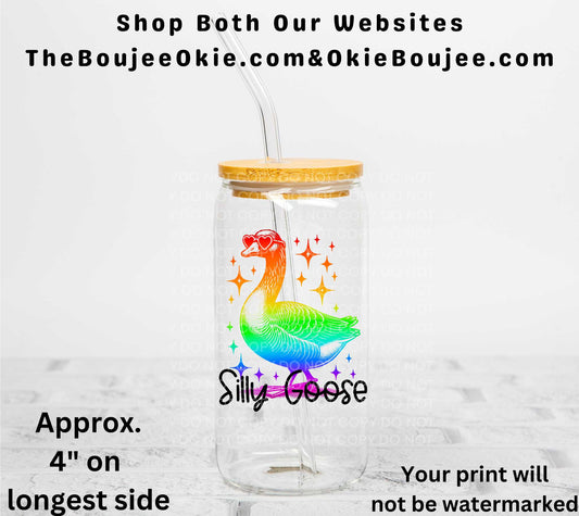 Silly Goose UV DTF Decal Double Sided