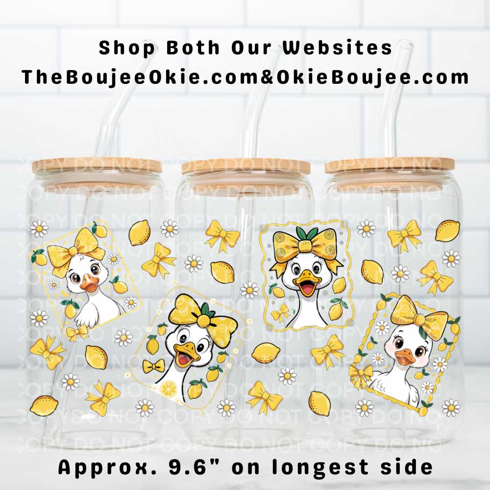 Silly Goose Lemons Uv Dtf Wrap Double Sided
