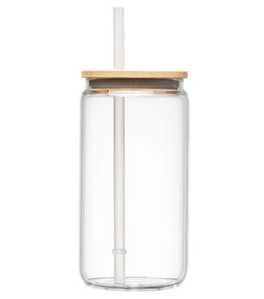16oz Acrylic Snow Globe Tumblers with Bamboo Lid – Includes Plug + Straw