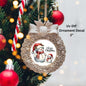 Merry Christmas Mama & Baby Snowman Ornament or Magnet UV DTF Decal