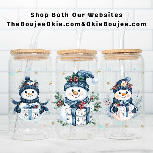 Holiday Snowman & Gifts Uv Dtf Wrap