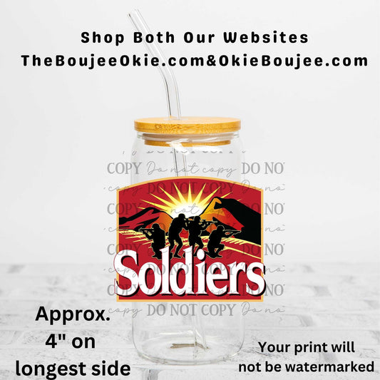 Soldiers Uv Dtf Decal Double Sided