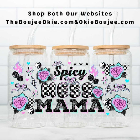 Spicy Mess Mama Uv Dtf Wrap Double Sided
