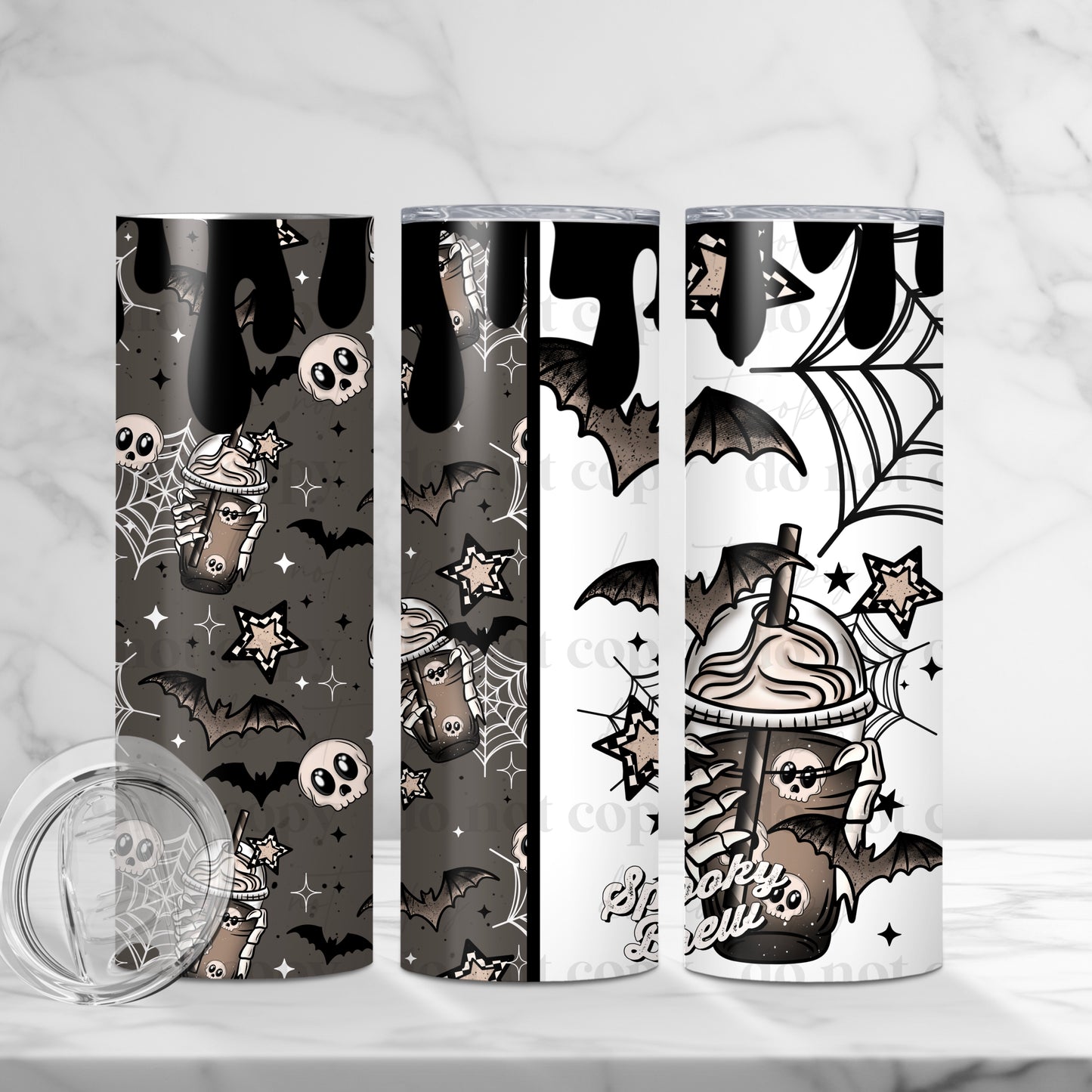 Spooky Brew 20oz Skinny Tumbler Sublimation Print