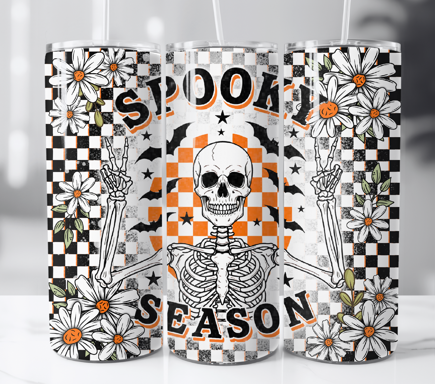 Spooky Season 20oz Skinny Tumbler Sublimation Print