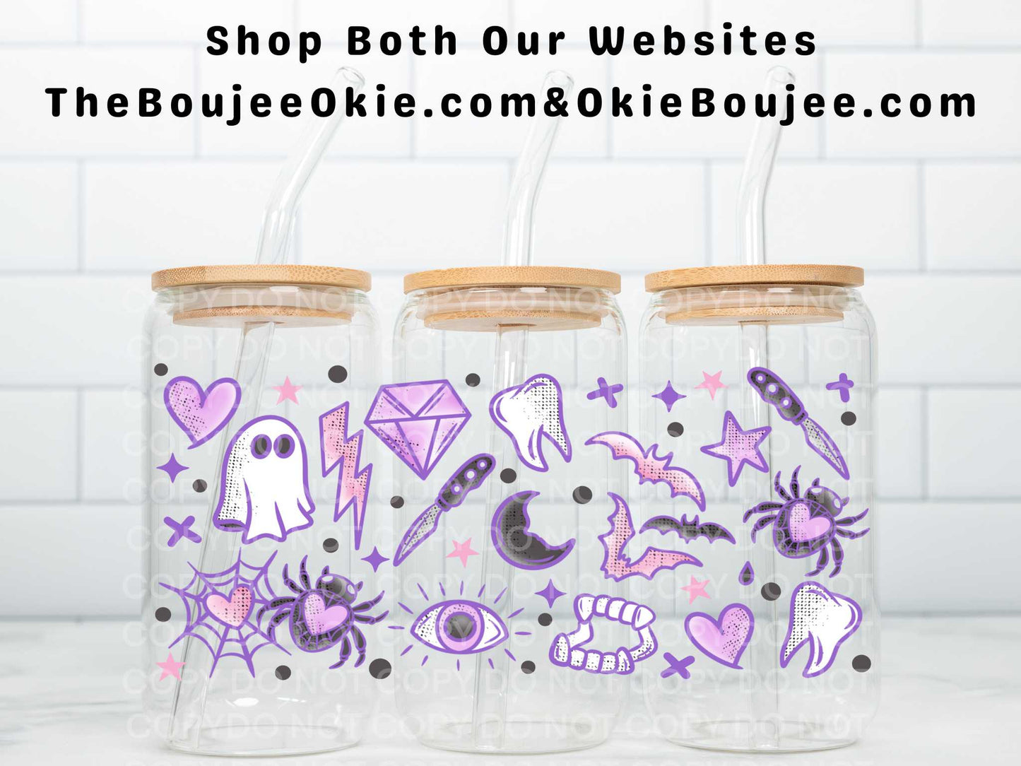 Spooky Tattoos Uv Dtf Wrap Double Sided