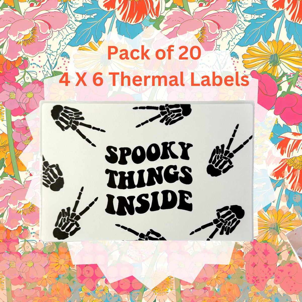 Spooky Things Inside Pack of 20 Thermal Label Shipping Packaging  Stickers