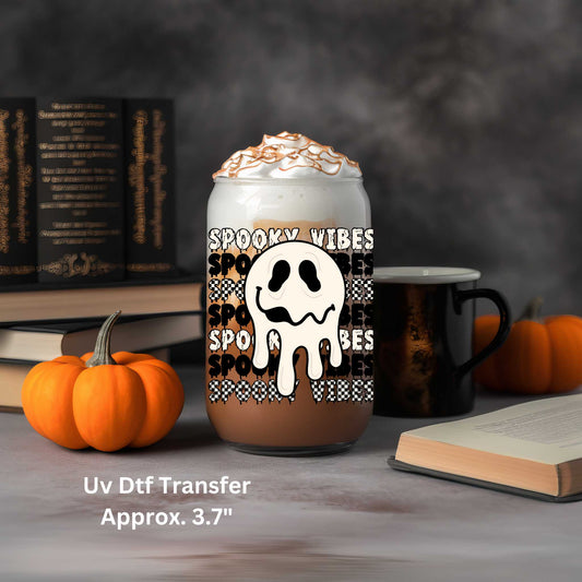 UV Dtf Decal Spooky Vibes | Double Sided Halloween