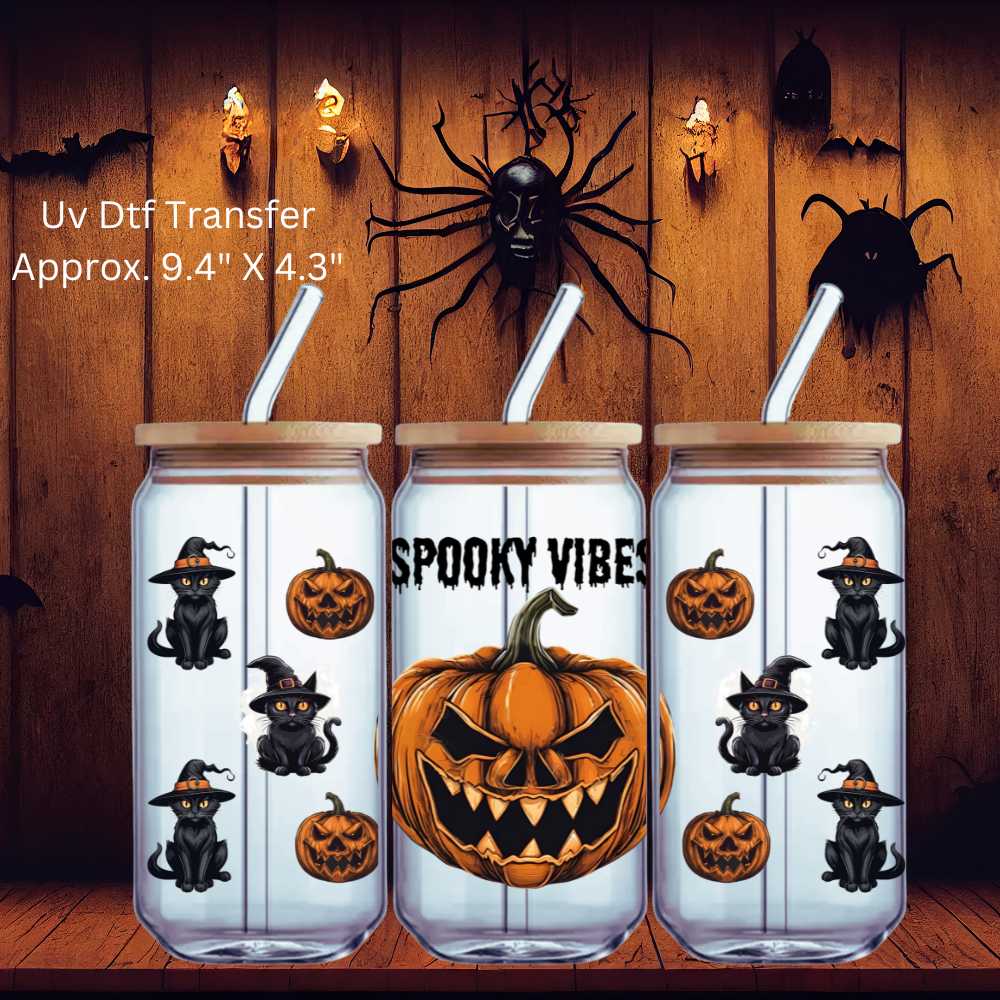 Uv Dtf Wrap Spooky Vibes | Halloween | Double Sided Uv Dtf