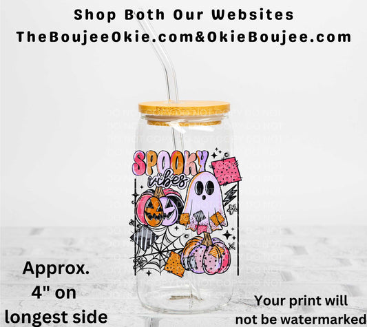 Spooky Vibes UV DTF Decal Double Sided