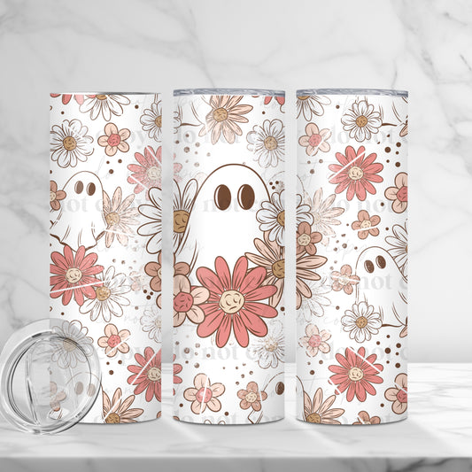 Spring Ghostie 20oz Skinny Tumbler Sublimation Print