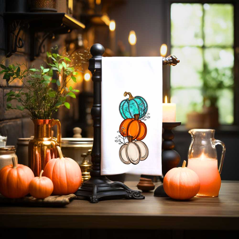Stacked Pumpkins Towel Sublimation Print