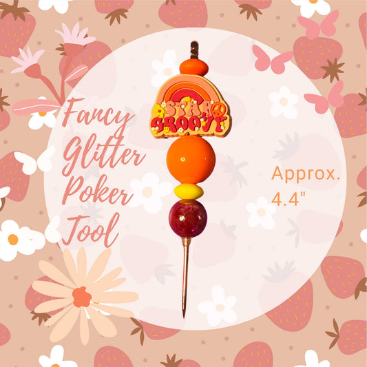 Fancy Beaded Glitter Poker Tool-Stay Groovy