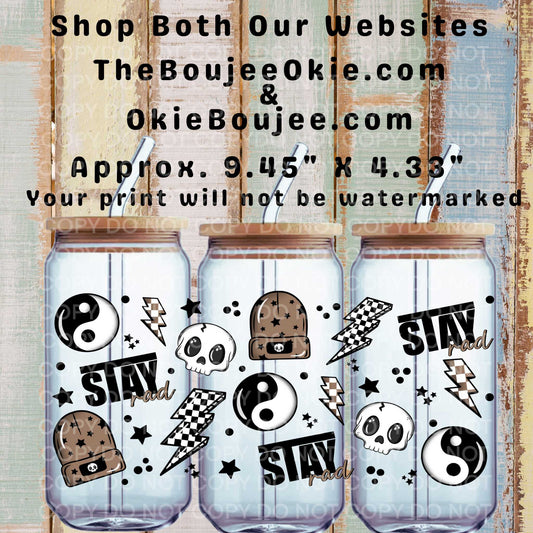 Stay Rad Double-Sided UV DTF Wrap