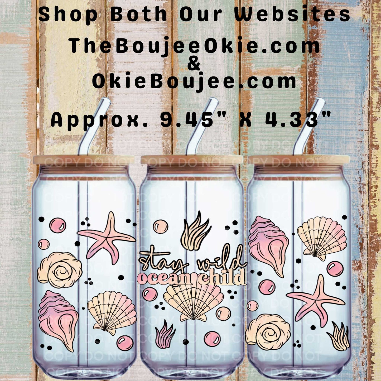 Stay Wild Ocean Child Double Sided Uv Dtf Wrap