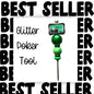 Fancy Beaded Glitter Poker Tool-Stoner Babe