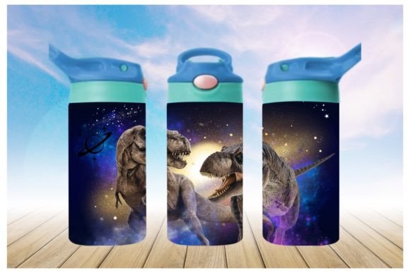 Dinosaur Galaxy 12oz Tumbler Sublimation Print | Kids