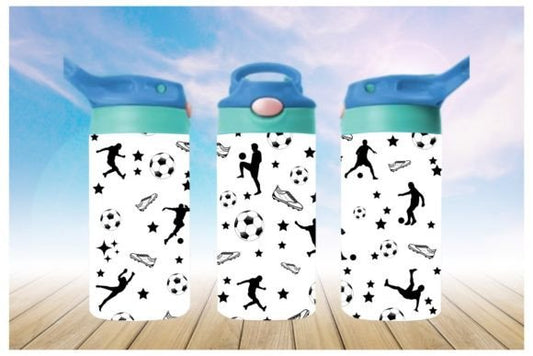 Soccer In Black 12oz Tumbler Sublimation Print | Kids