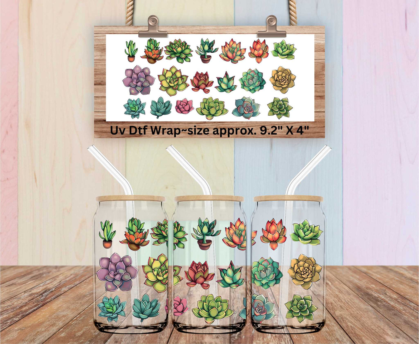 Uv Dtf Wrap Succulents