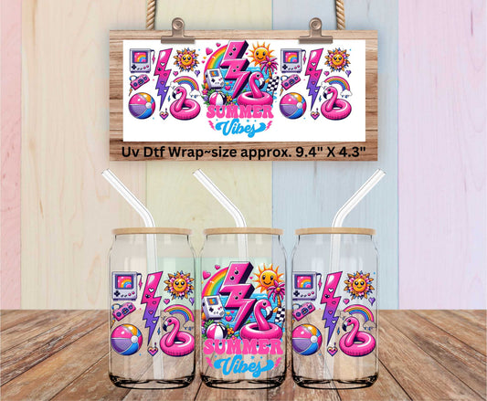 Uv Dtf Wrap Summer Vibes | Double Sided