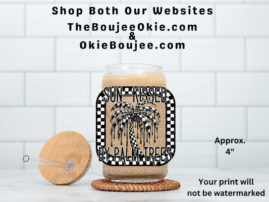 Sun Kissed By Palm Trees Double-Sided UV DTF Decal