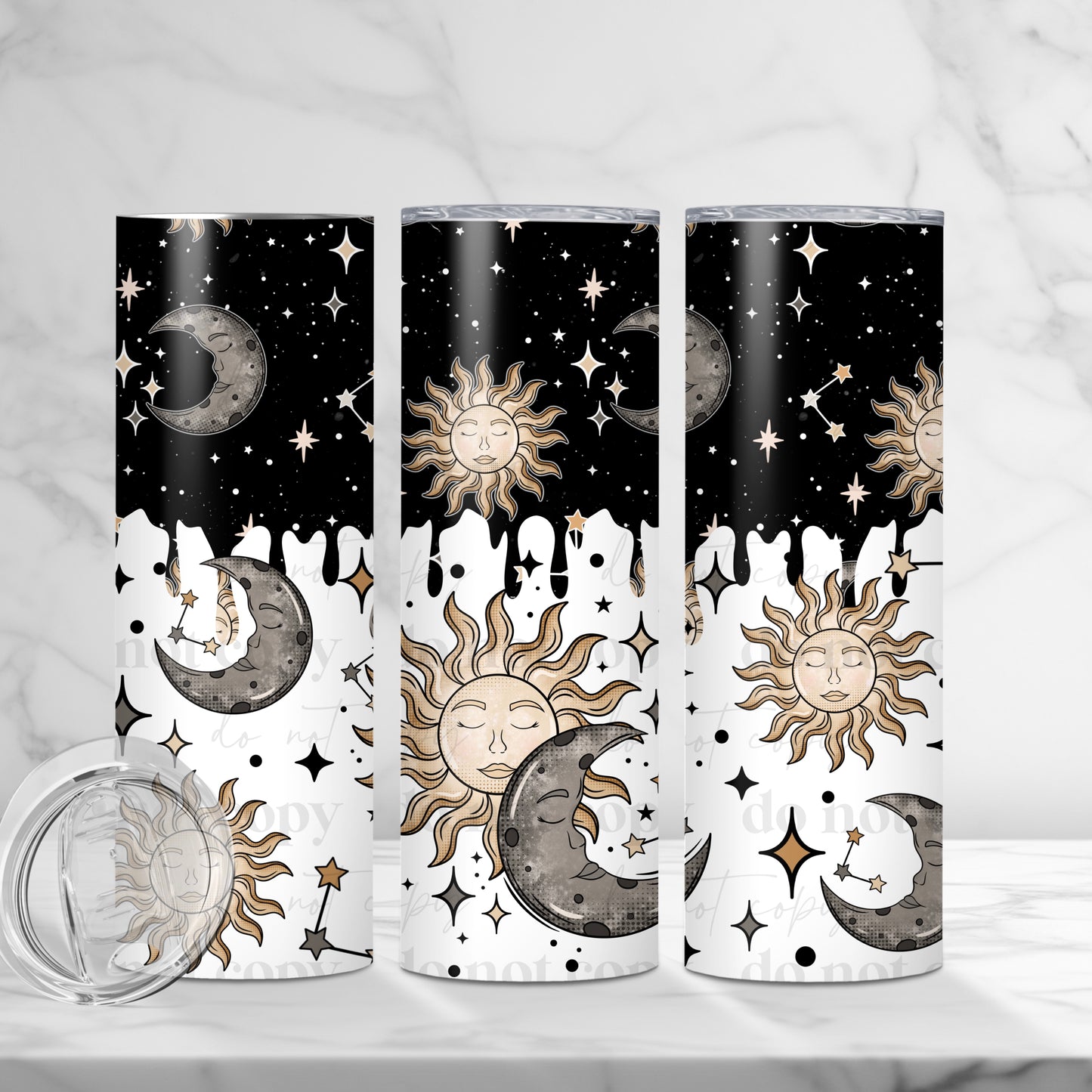 Sun & Moon 20oz Skinny Tumbler Sublimation Print