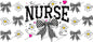 Nurse Uv Dtf Wrap Checkered Bows