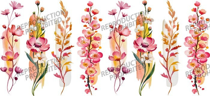 Floral Uv Dtf Wrap Flowers