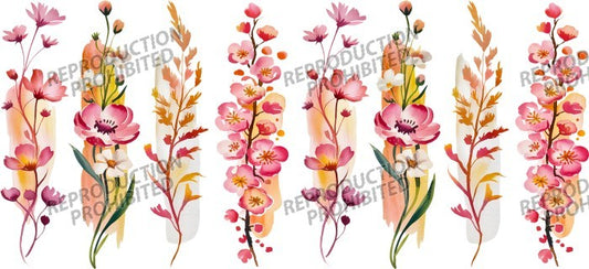 Floral Uv Dtf Wrap Flowers