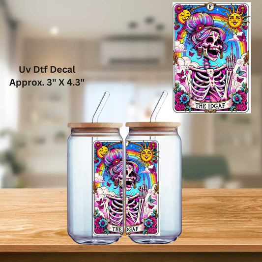 The IDGAF Tarot Card Uv Dtf Decal