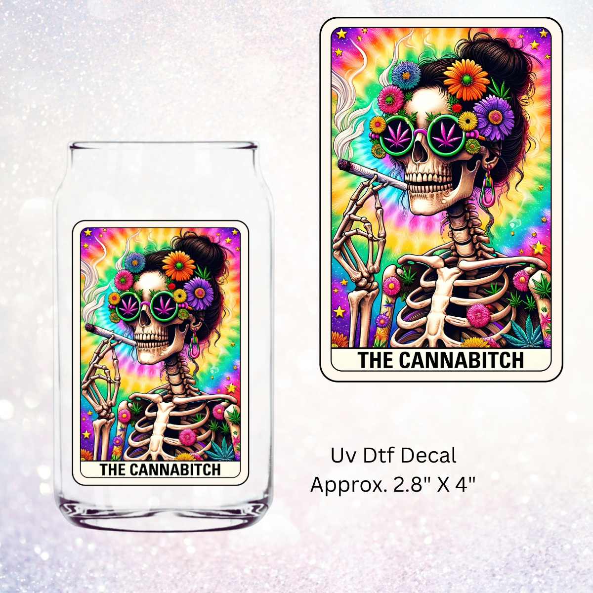 Uv Dtf Decal Tarot Card The Cannabitch | 420