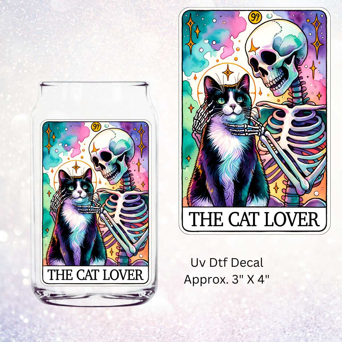 Uv Dtf Decal Tarot Card The Cat Lover