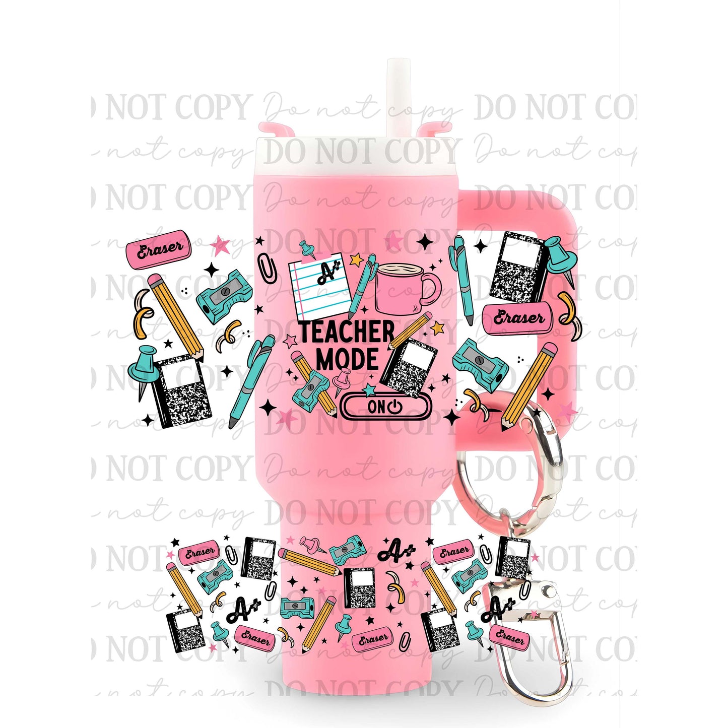 Teacher Mode Uv Dtf Wrap For Mini Tumbler Keychains