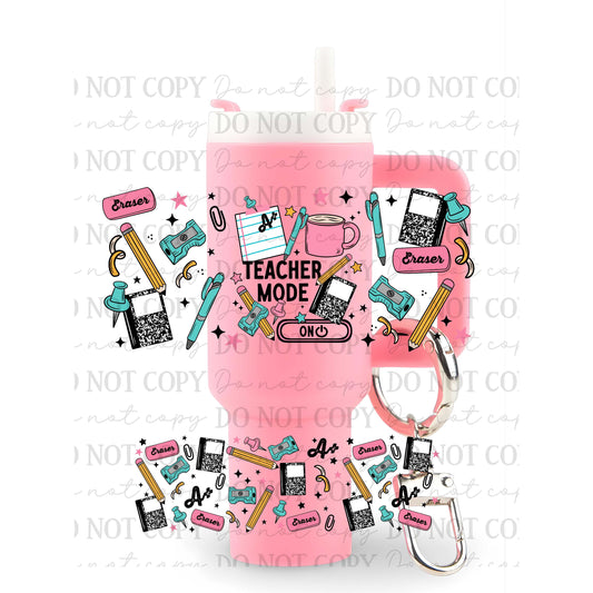 Teacher Mode Uv Dtf Wrap For Mini Tumbler Keychains